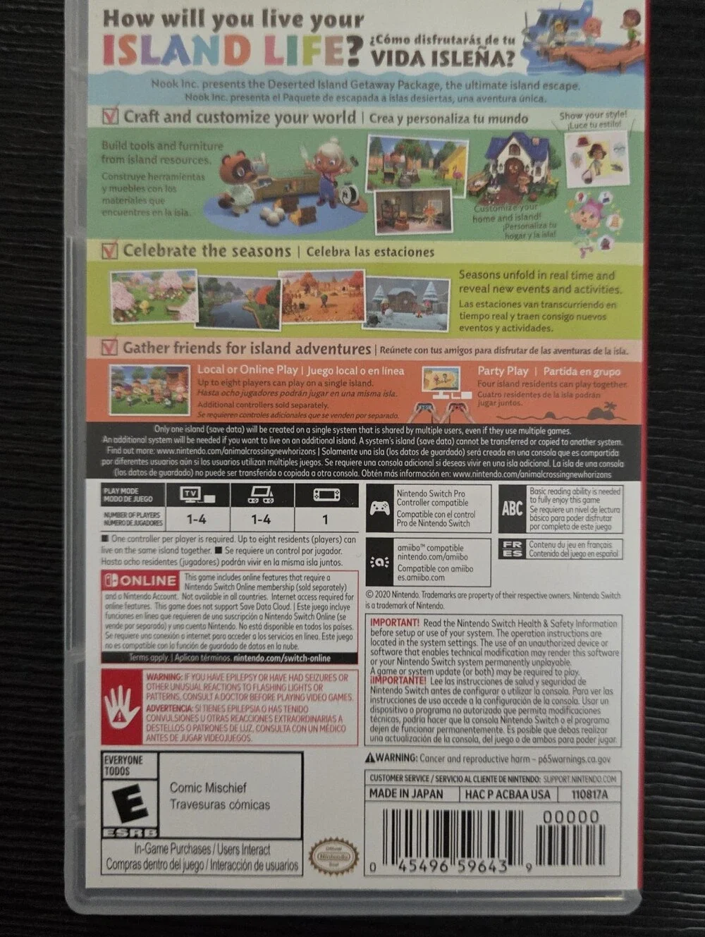 Animal Crossing New Horizons - Nintendo Switch (Pre-Owned/Used)
